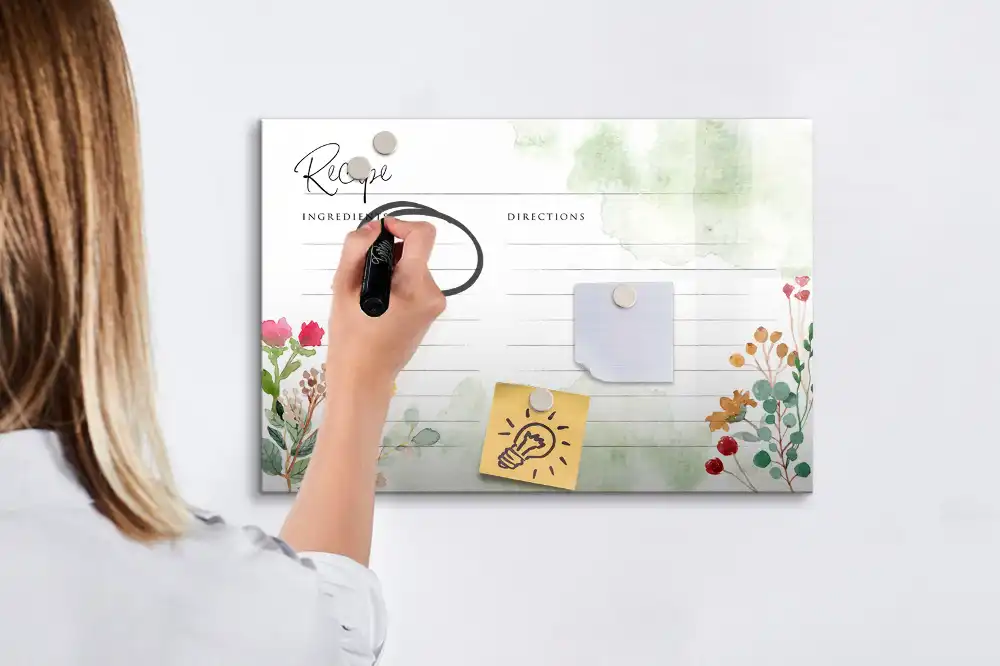Tablă magnetică pentru notițe cu design spațial pentru bucătărie