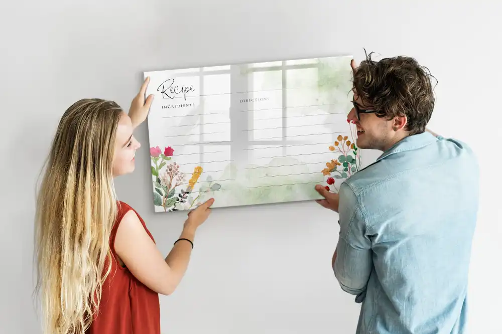 Tablă magnetică pentru notițe cu design spațial pentru bucătărie