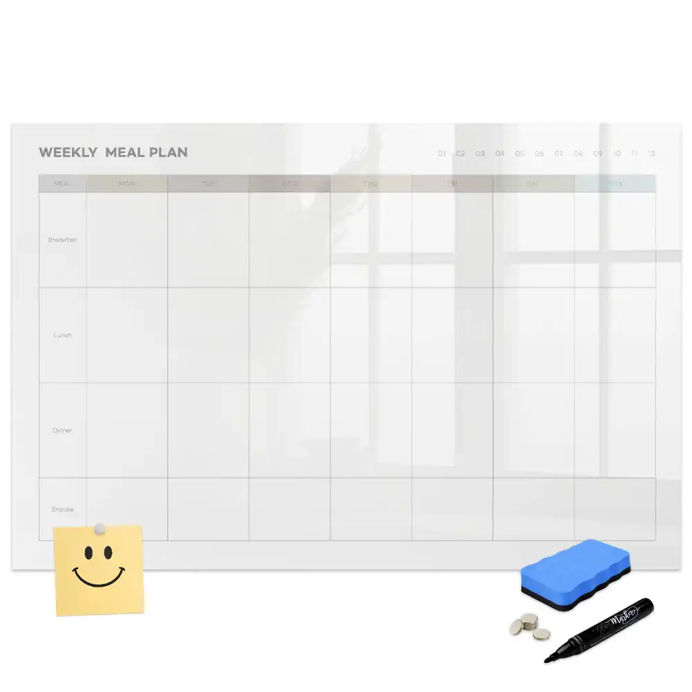 Tablă magnetică minimalistă pentru organizarea preparatelor
