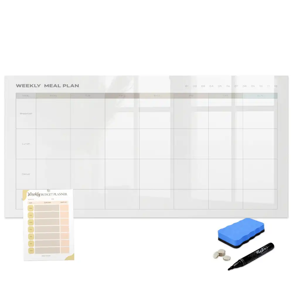 Tablă magnetică minimalistă pentru organizarea preparatelor