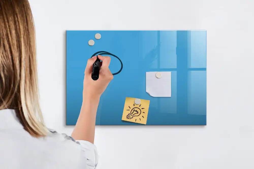 Tablă magnetică pentru marker albastru deschis