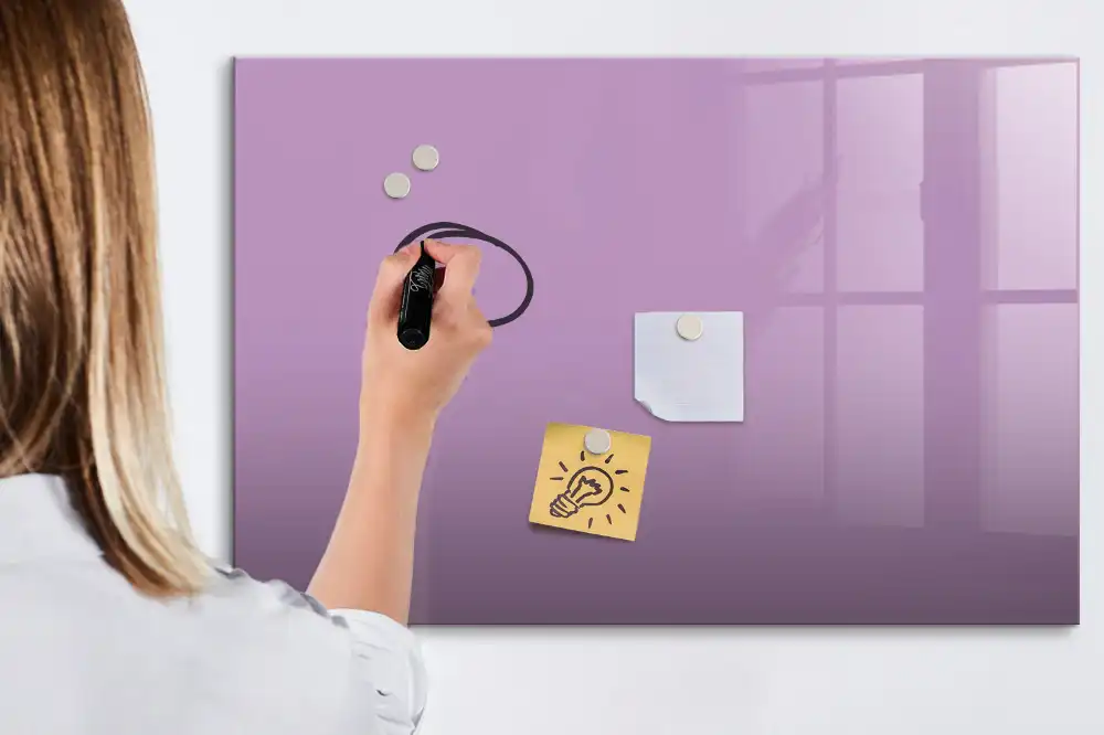 Tablă magnetică pentru marker de culoare liliachie