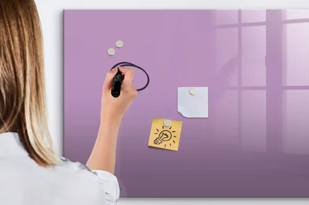 Tablă magnetică pentru marker de culoare liliachie