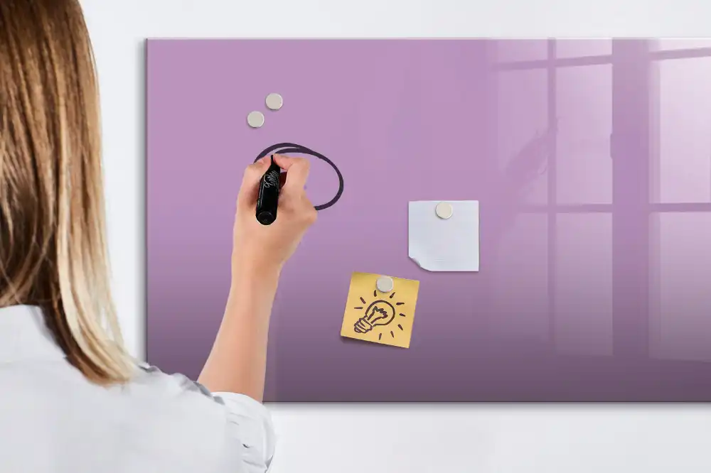 Tablă magnetică pentru marker de culoare liliachie