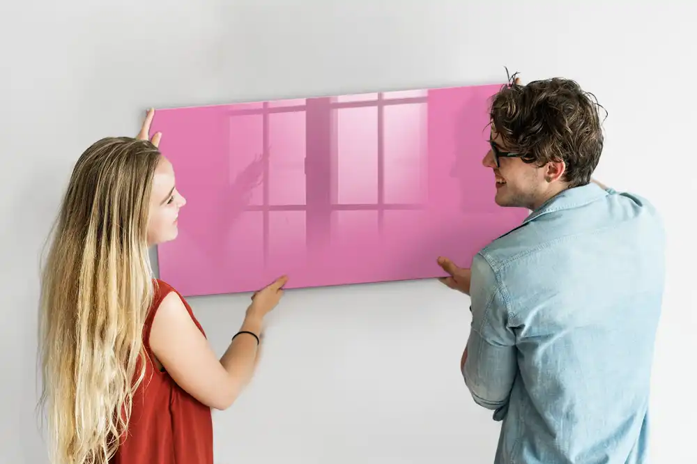 Tablă magnetică pentru marker de culoare roz