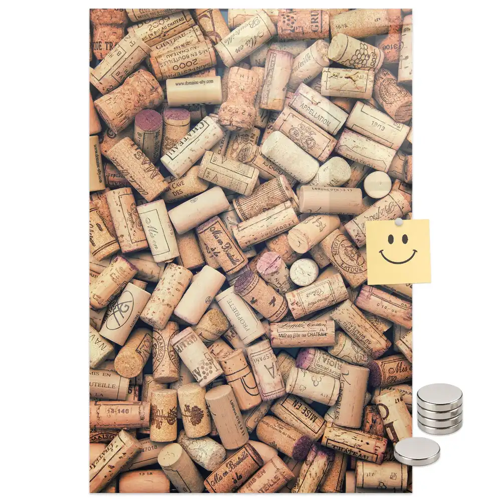 Tablă magnetică de perete pentru dopuri de plută de vin