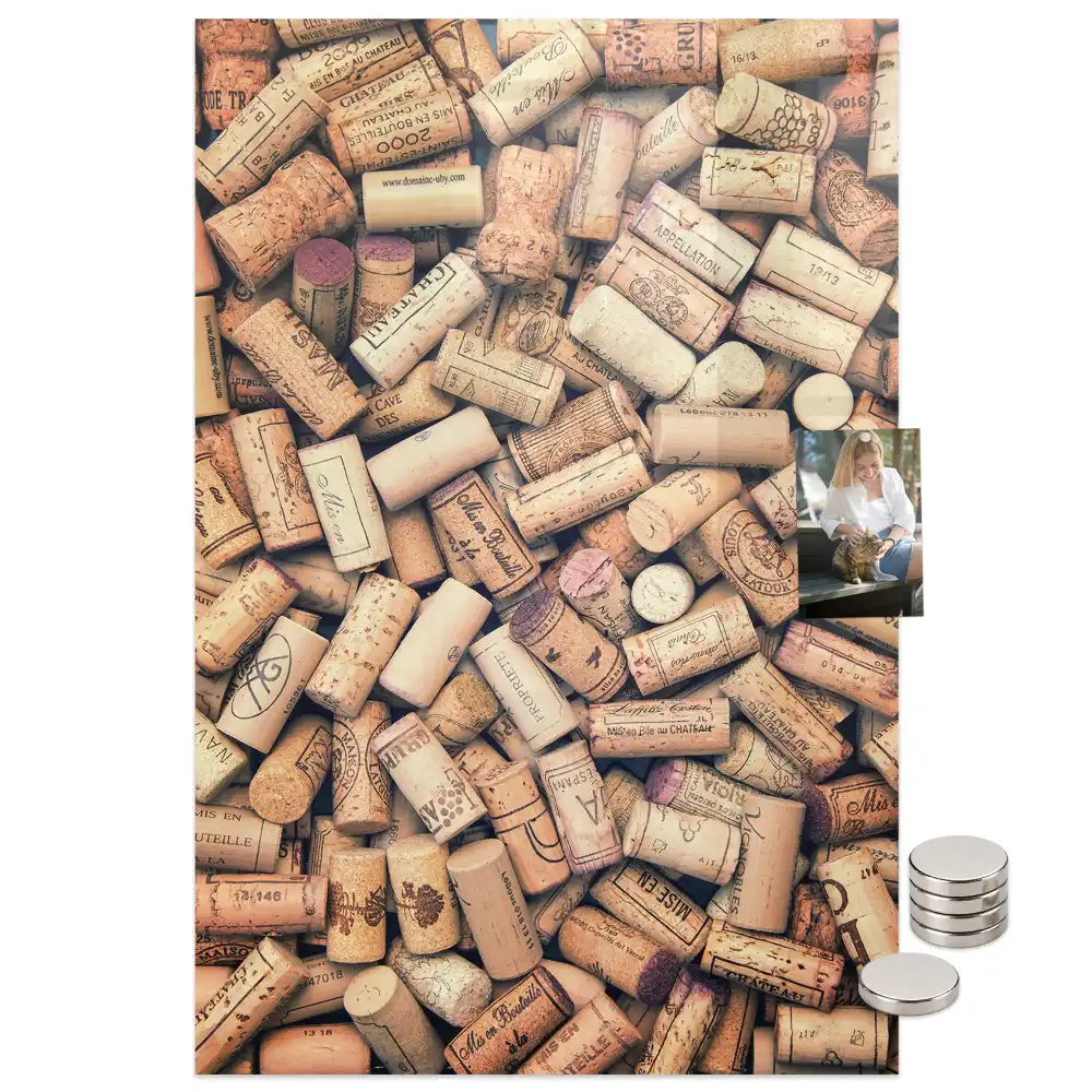 Tablă magnetică de perete pentru dopuri de plută de vin