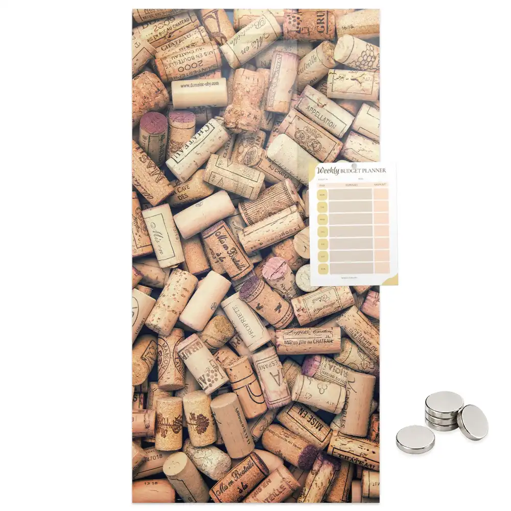 Tablă magnetică de perete pentru dopuri de plută de vin