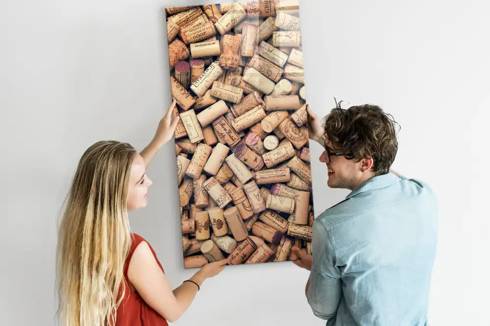 Tablă magnetică de perete pentru dopuri de plută de vin