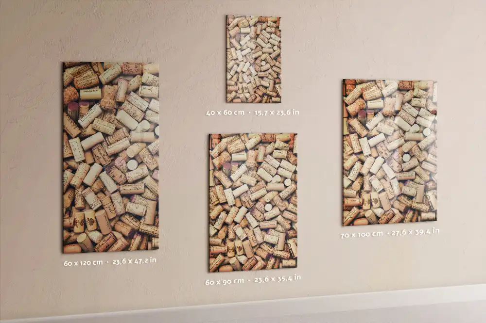 Tablă magnetică de perete pentru dopuri de plută de vin