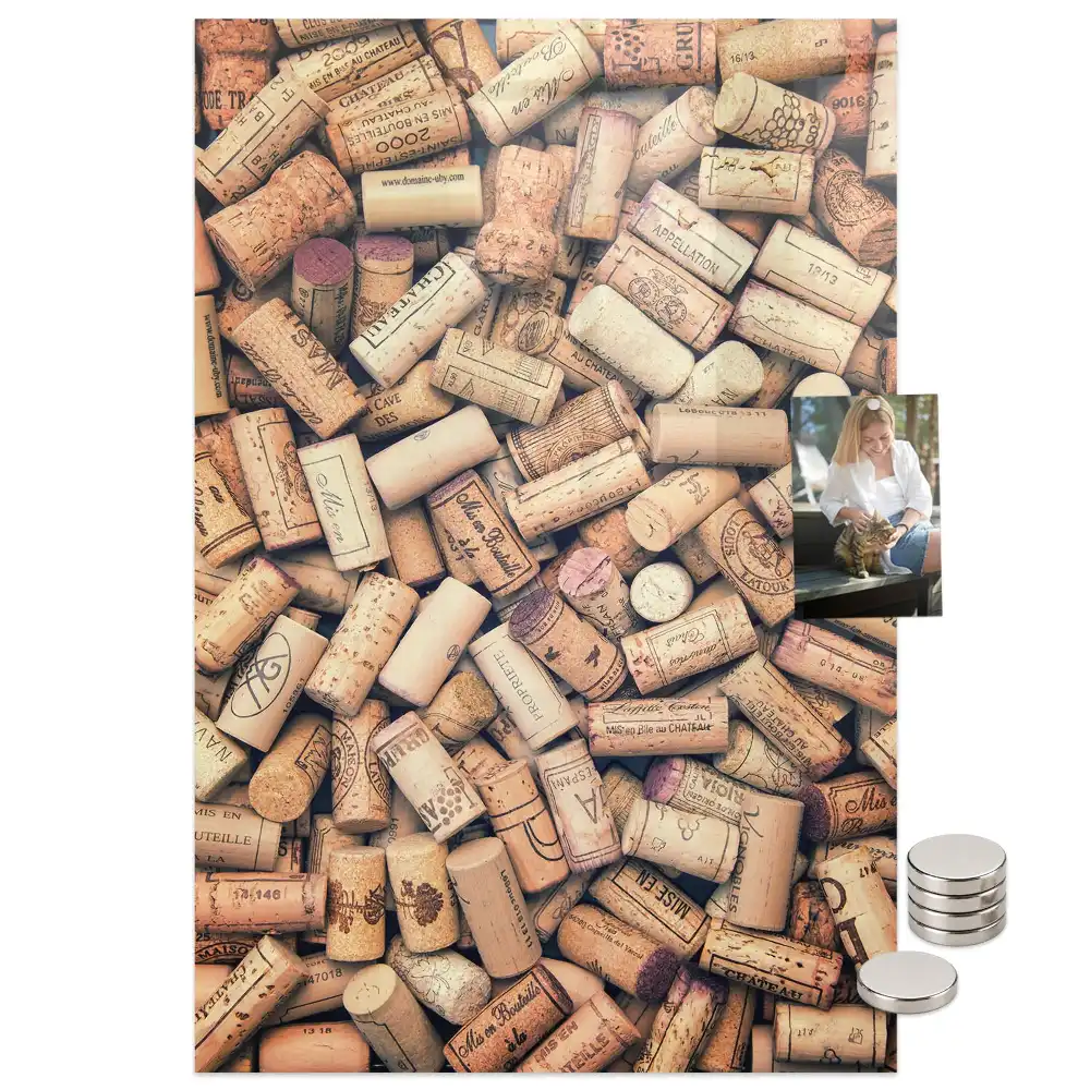 Tablă magnetică de perete pentru dopuri de plută de vin