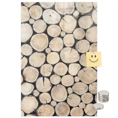 Tablă magnetică de perete cu imprimeu trunchiuri de copaci