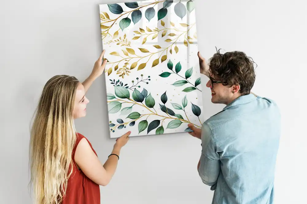 Tablă magnetică de perete cu model floral