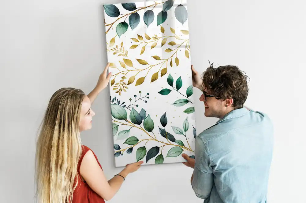 Tablă magnetică de perete cu model floral