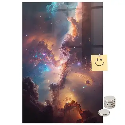Tablă magnetică cu design galaxie cosmică