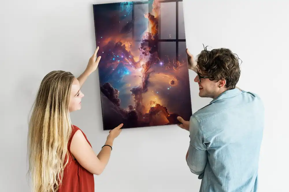 Tablă magnetică cu design galaxie cosmică