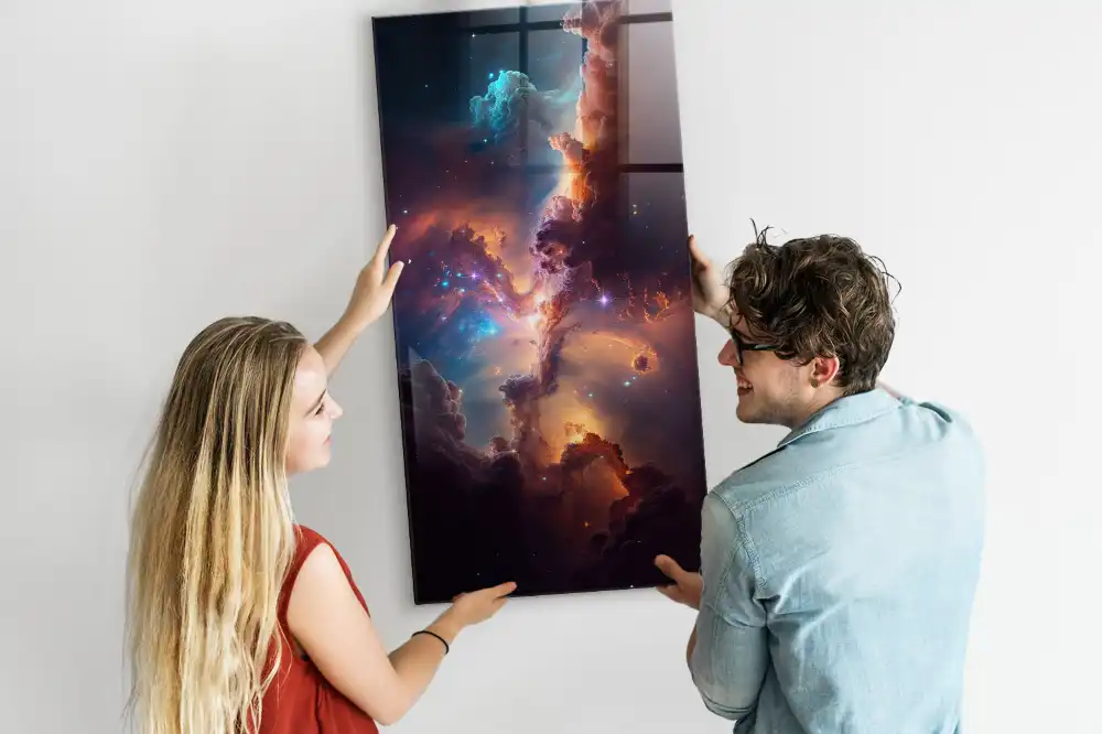 Tablă magnetică cu design galaxie cosmică