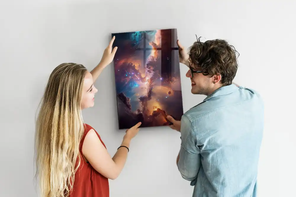 Tablă magnetică cu design galaxie cosmică