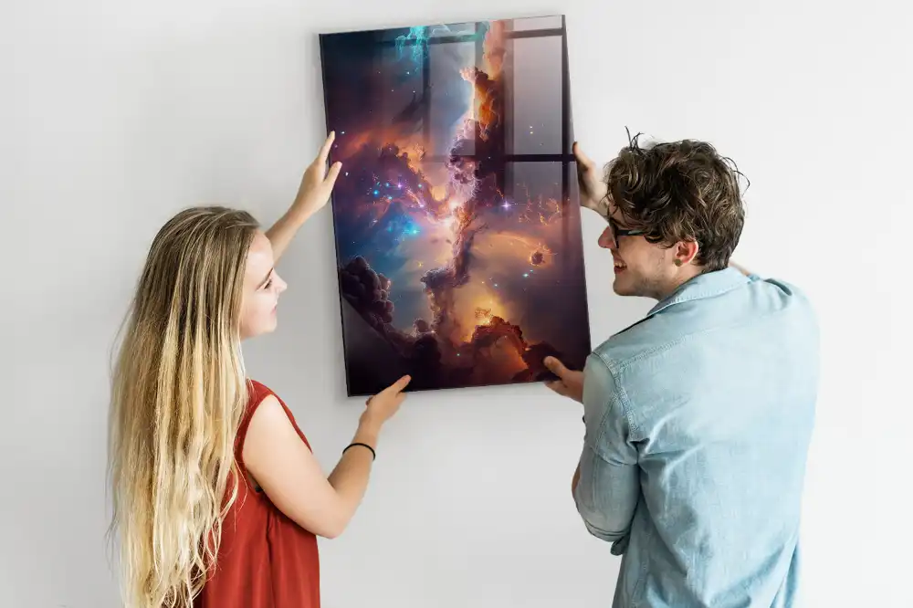 Tablă magnetică cu design galaxie cosmică