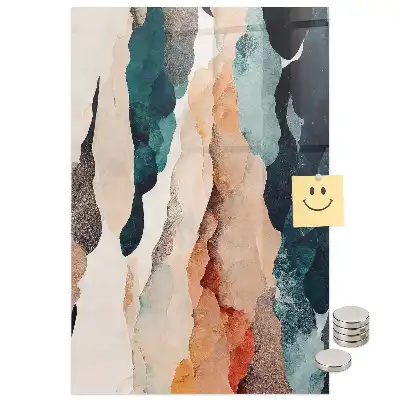 Tablă magnetică de perete cu imprimeu pete colorate