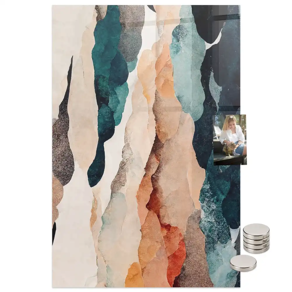 Tablă magnetică de perete cu imprimeu pete colorate
