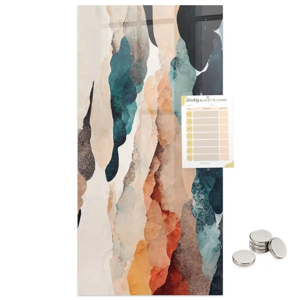 Tablă magnetică de perete cu imprimeu pete colorate
