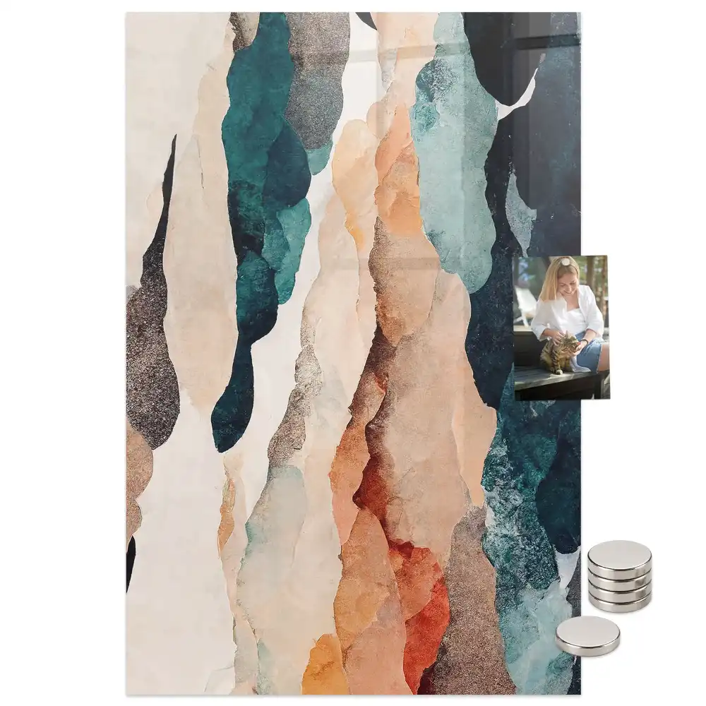 Tablă magnetică de perete cu imprimeu pete colorate