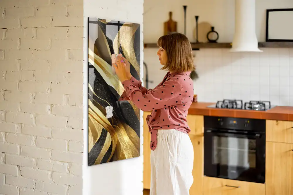 Tablă magnetică cu model cu linii abstracte
