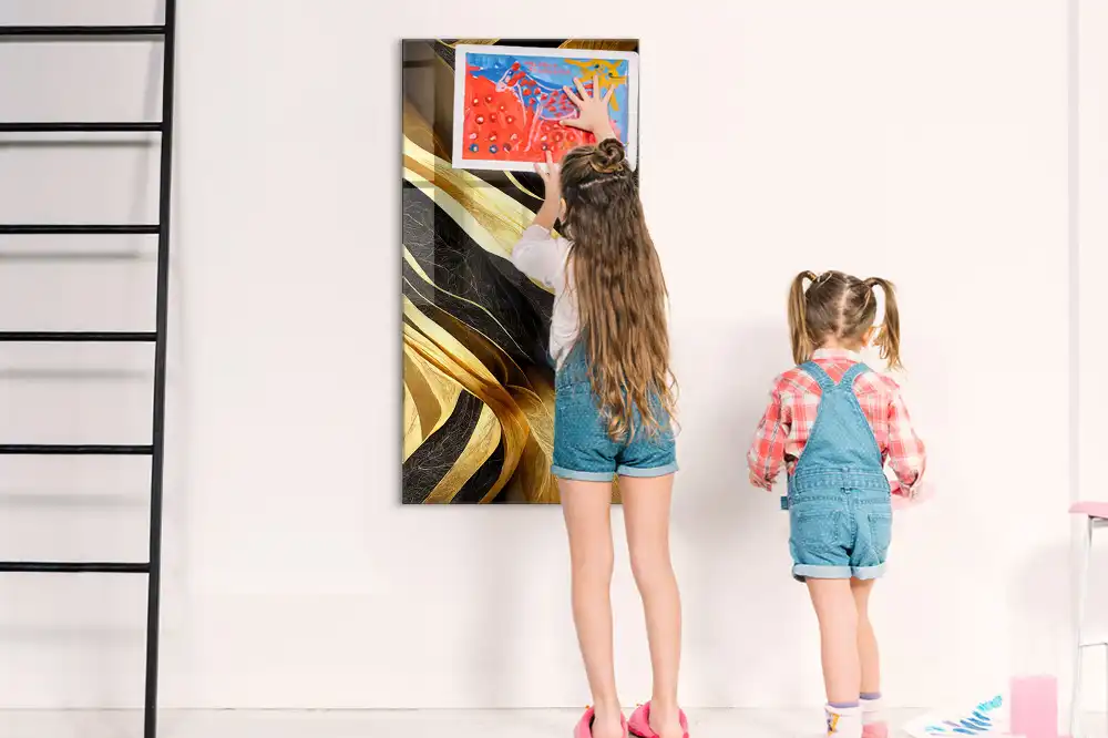 Tablă magnetică cu model cu linii abstracte