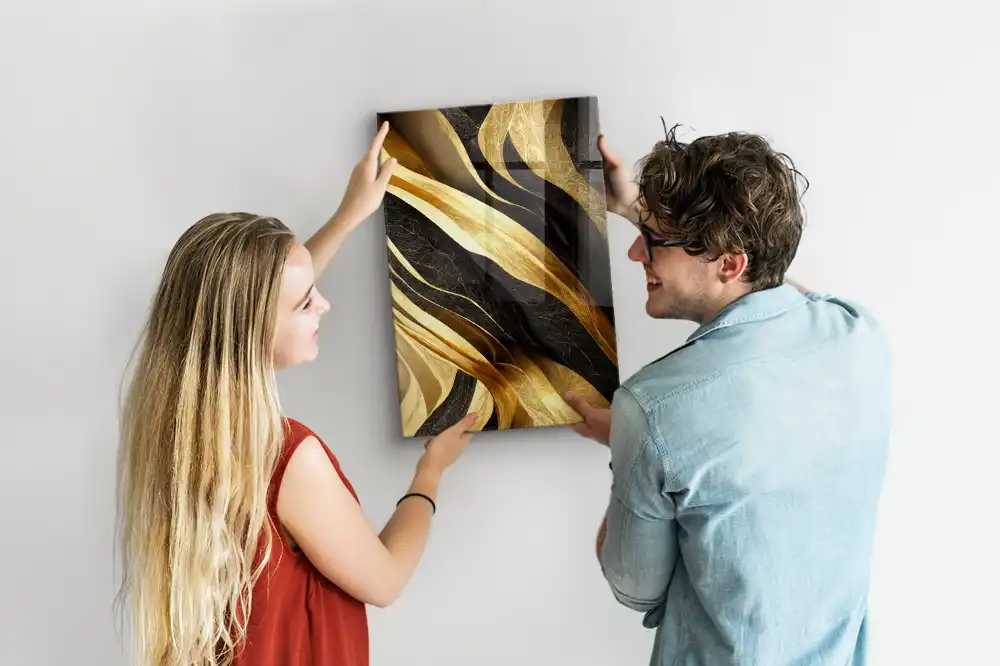 Tablă magnetică cu model cu linii abstracte