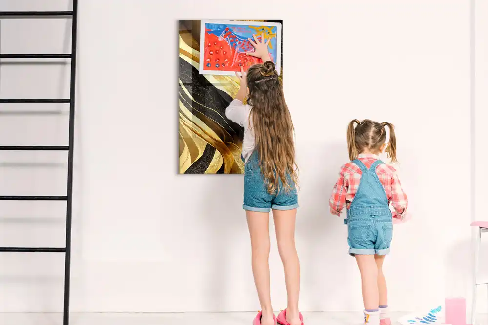 Tablă magnetică cu model cu linii abstracte