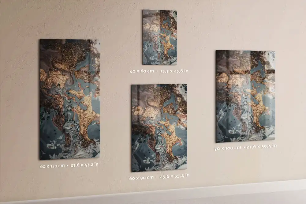 Tablă magnetică cu design artistic de marmură