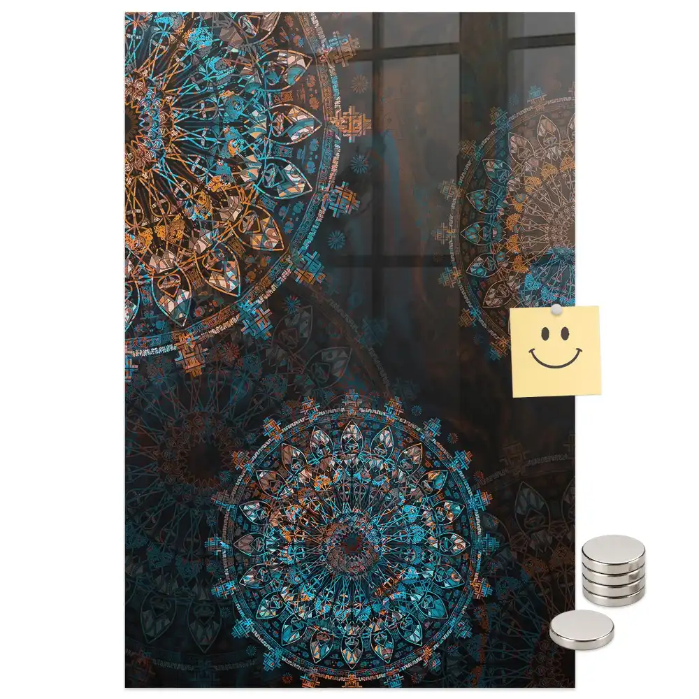 Tablă magnetică decorativă cu model mandala