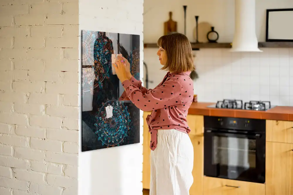 Tablă magnetică decorativă cu model mandala