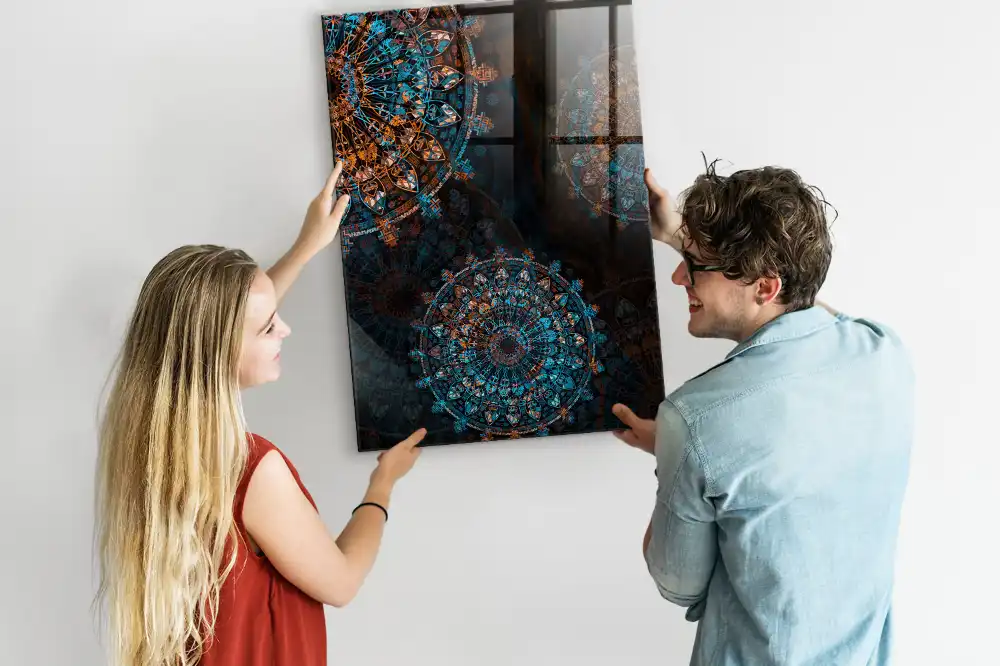 Tablă magnetică decorativă cu model mandala