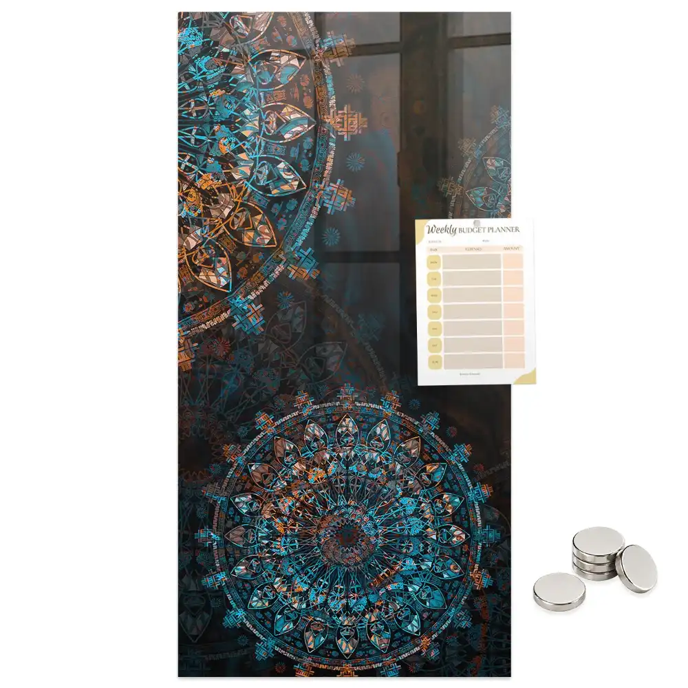 Tablă magnetică decorativă cu model mandala