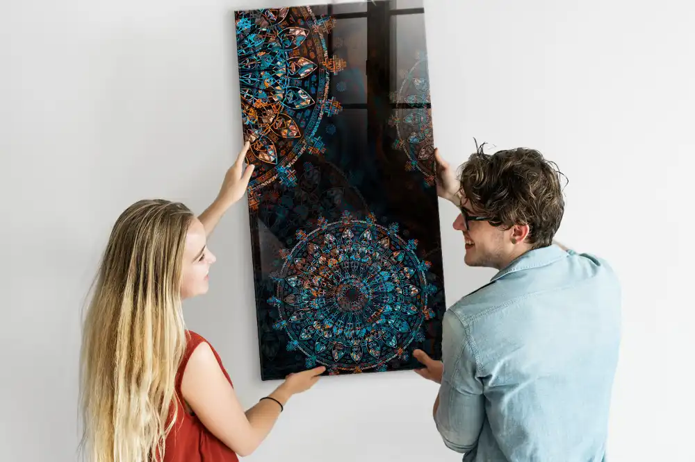 Tablă magnetică decorativă cu model mandala