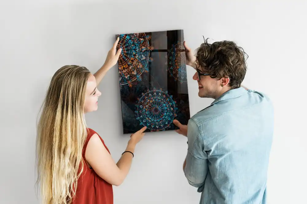 Tablă magnetică decorativă cu model mandala