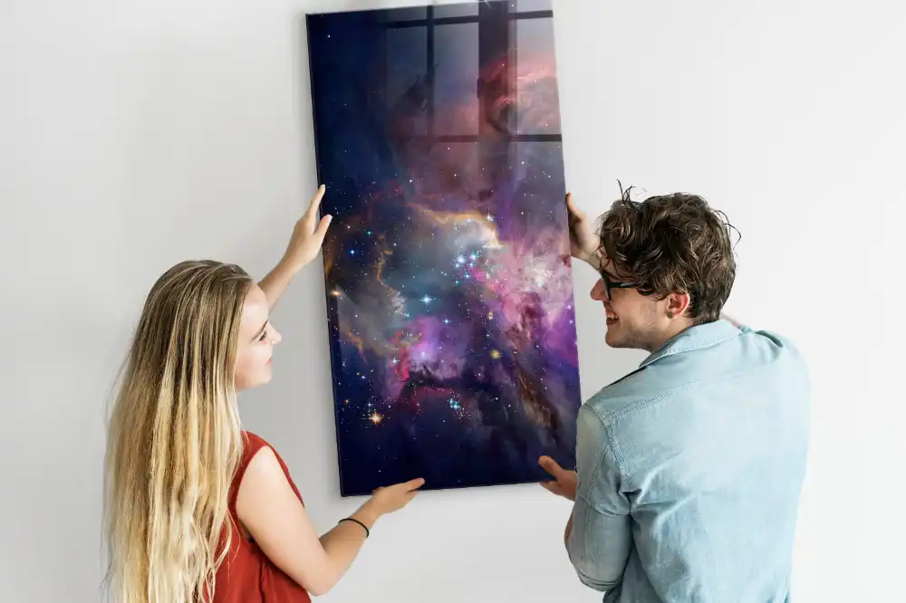 Tablă magnetică de perete cu model galaxie și cosmos