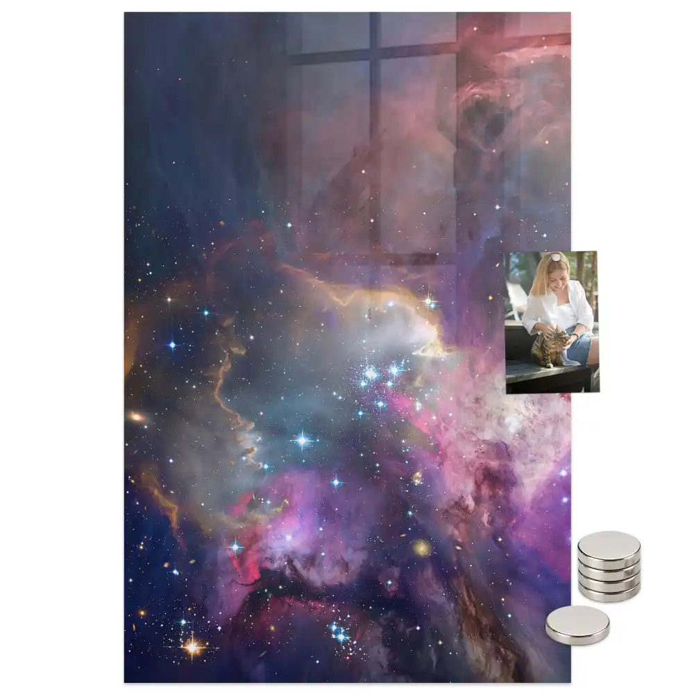 Tablă magnetică de perete cu model galaxie și cosmos