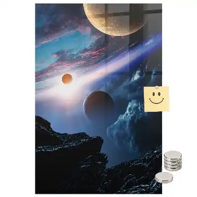 Tablă magnetică de perete cu model galaxie cosmică