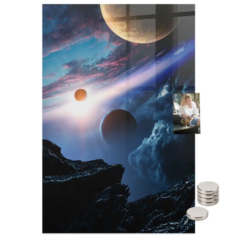Tablă magnetică de perete cu model galaxie cosmică