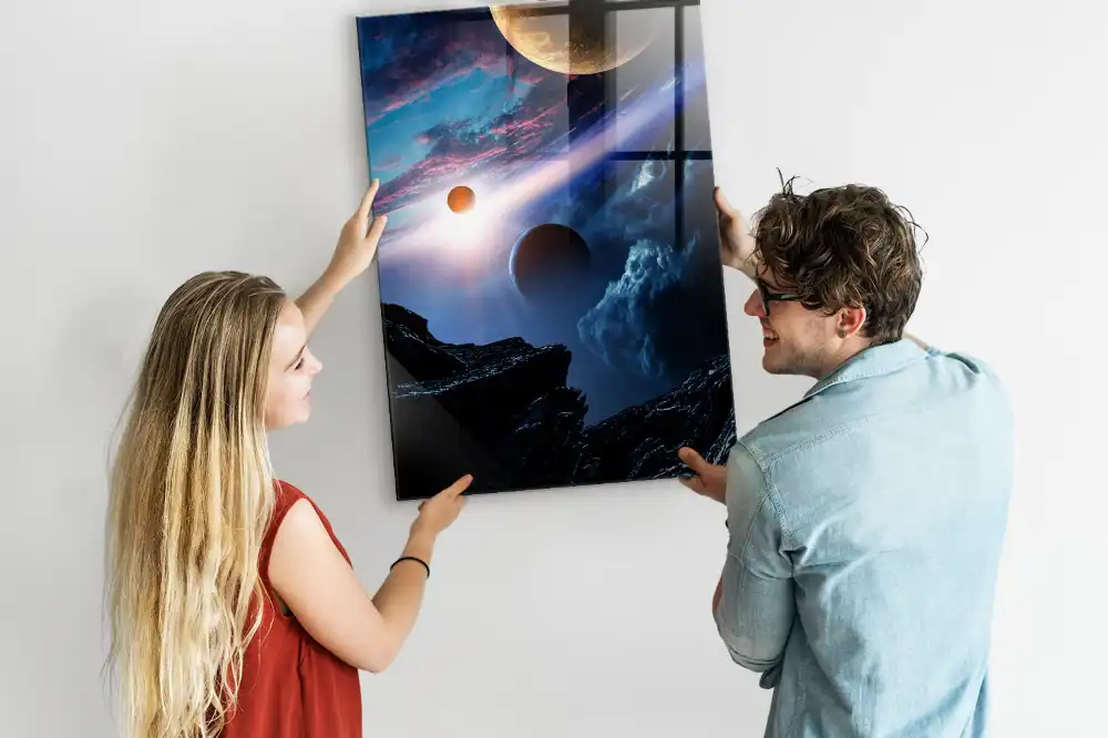Tablă magnetică de perete cu model galaxie cosmică
