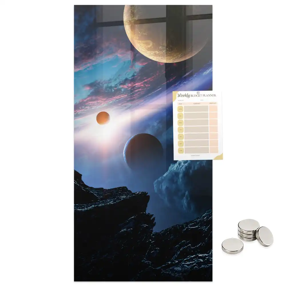 Tablă magnetică de perete cu model galaxie cosmică