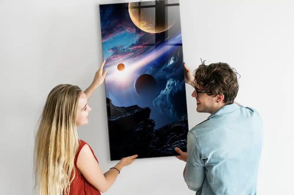 Tablă magnetică de perete cu model galaxie cosmică