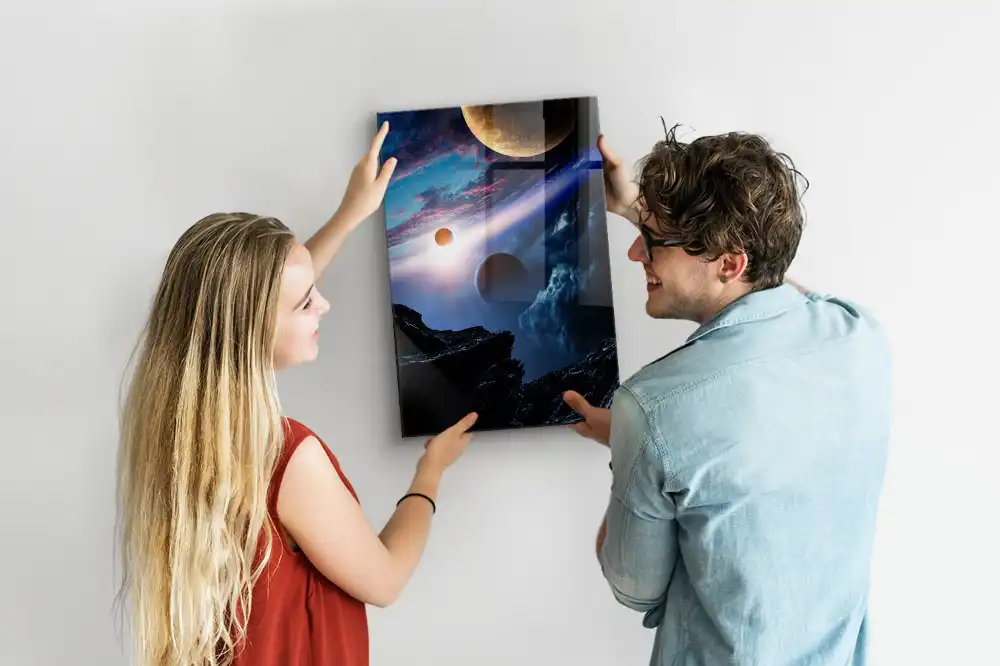 Tablă magnetică de perete cu model galaxie cosmică