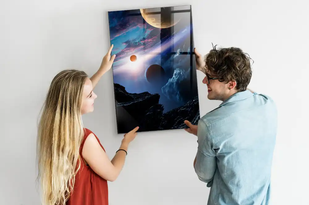 Tablă magnetică de perete cu model galaxie cosmică