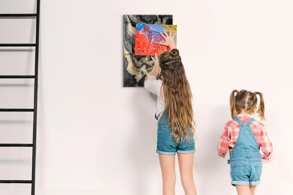 Tablă magnetică de perete cu model abstract
