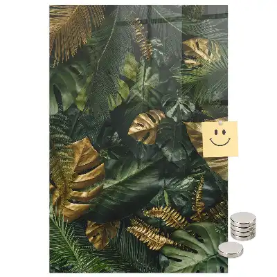 Tablă magnetică cu model de frunze tropicale