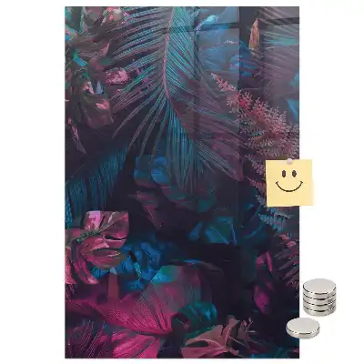 Tablă magnetică cu model de frunze tropicale